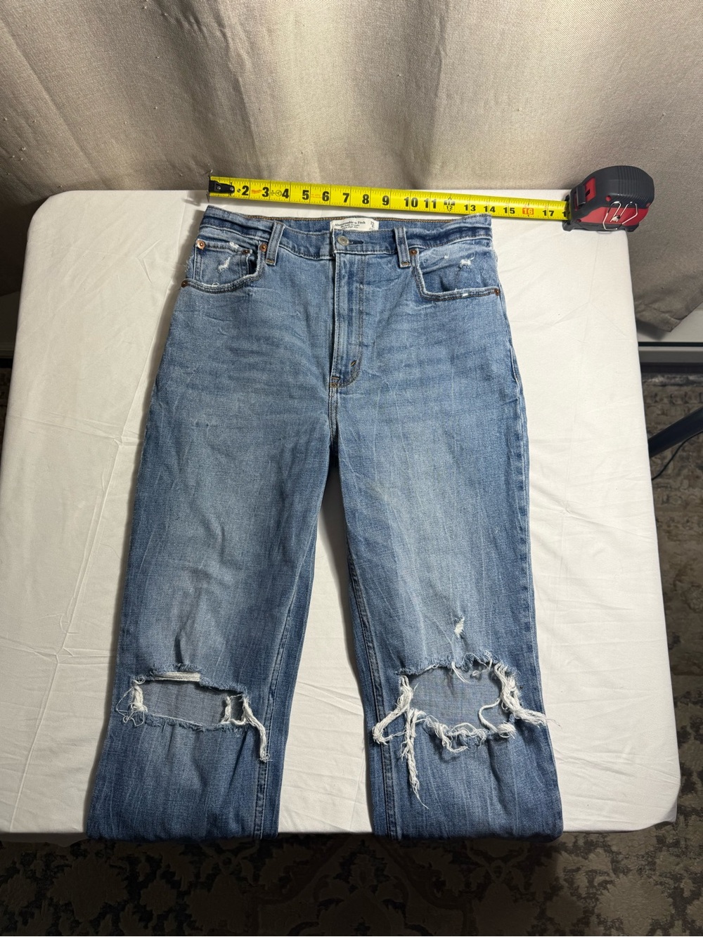 Abercrombie & Fitch Ultra High Rise Curve Love Ankle Straight Jeans 29/8